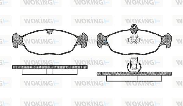 Woking P2933.30 - Kit pastiglie freno, Freno a disco autozon.pro