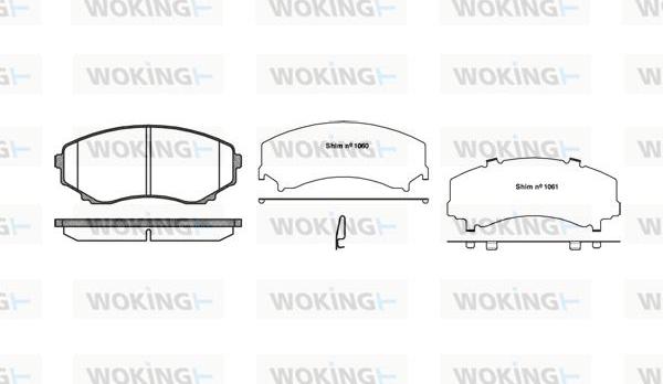 Woking P2973.22 - Kit pastiglie freno, Freno a disco autozon.pro