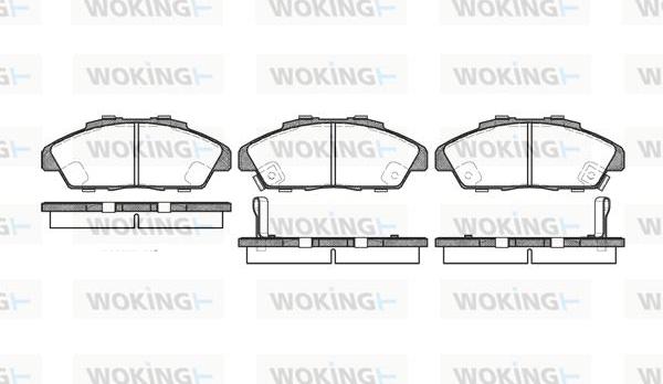 Woking P2413.02 - Kit pastiglie freno, Freno a disco autozon.pro