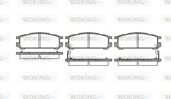 Woking P2423.02 - Kit pastiglie freno, Freno a disco autozon.pro