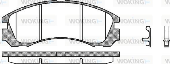 Woking P2543.32 - Kit pastiglie freno, Freno a disco autozon.pro