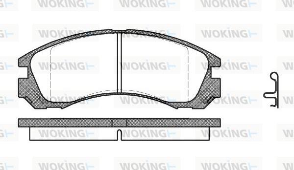 Woking P2543.22 - Kit pastiglie freno, Freno a disco autozon.pro