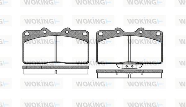 Woking P2553.02 - Kit pastiglie freno, Freno a disco autozon.pro