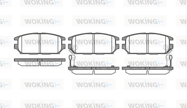 Woking P2563.12 - Kit pastiglie freno, Freno a disco autozon.pro