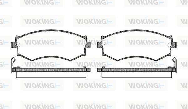 Woking P2503.04 - Kit pastiglie freno, Freno a disco autozon.pro