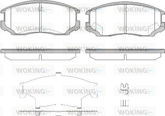 Woking P2573.32 - Kit pastiglie freno, Freno a disco autozon.pro