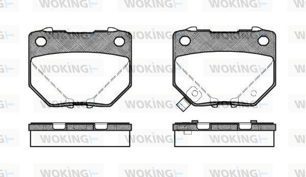 Woking P2653.21 - Kit pastiglie freno, Freno a disco autozon.pro