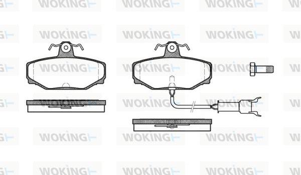 Woking P2043.12 - Kit pastiglie freno, Freno a disco autozon.pro