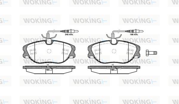 Woking P2053.44 - Kit pastiglie freno, Freno a disco autozon.pro