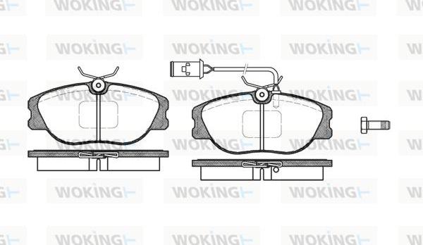 Woking P2053.02 - Kit pastiglie freno, Freno a disco autozon.pro