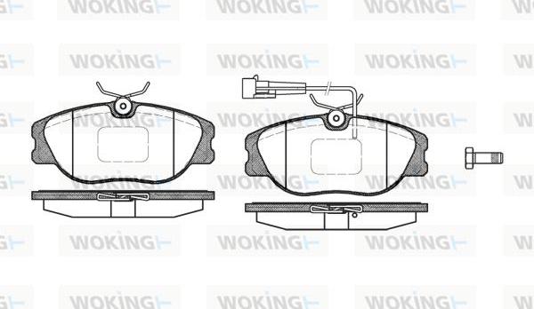 Woking P2053.12 - Kit pastiglie freno, Freno a disco autozon.pro