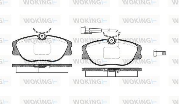 Woking P2053.31 - Kit pastiglie freno, Freno a disco autozon.pro