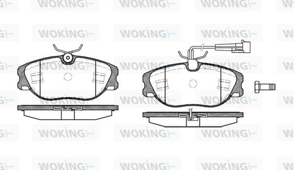 Woking P2053.72 - Kit pastiglie freno, Freno a disco autozon.pro