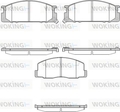 Woking P2063.12 - Kit pastiglie freno, Freno a disco autozon.pro