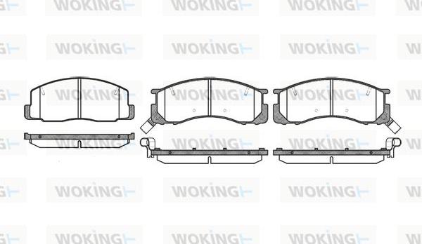 Woking P2063.32 - Kit pastiglie freno, Freno a disco autozon.pro