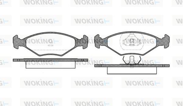 Woking P2013.00 - Kit pastiglie freno, Freno a disco autozon.pro