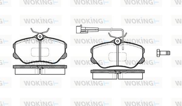 Woking P2033.02 - Kit pastiglie freno, Freno a disco autozon.pro