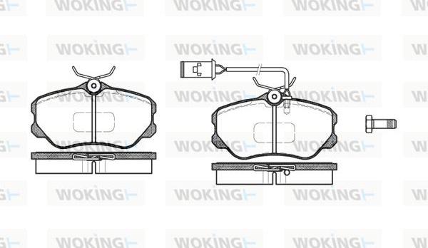 Woking P2033.12 - Kit pastiglie freno, Freno a disco autozon.pro