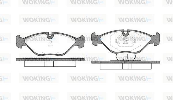 Woking P2193.00 - Kit pastiglie freno, Freno a disco autozon.pro