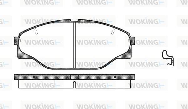 Woking P2143.04 - Kit pastiglie freno, Freno a disco autozon.pro