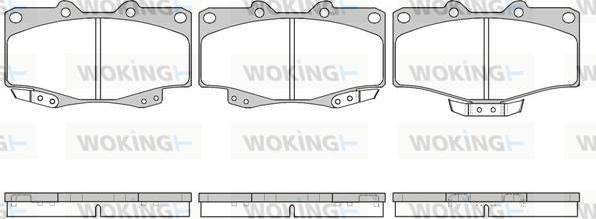 Woking P2153.04 - Kit pastiglie freno, Freno a disco autozon.pro