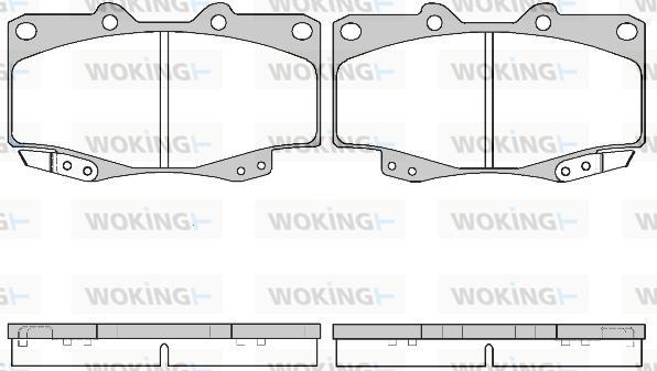 Woking P2153.22 - Kit pastiglie freno, Freno a disco autozon.pro