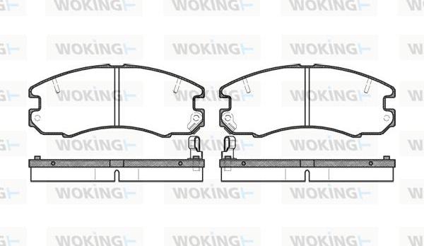 Woking P2163.04 - Kit pastiglie freno, Freno a disco autozon.pro