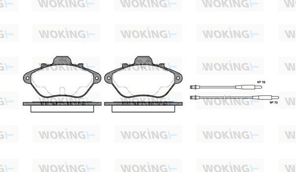 Woking P2103.04 - Kit pastiglie freno, Freno a disco autozon.pro