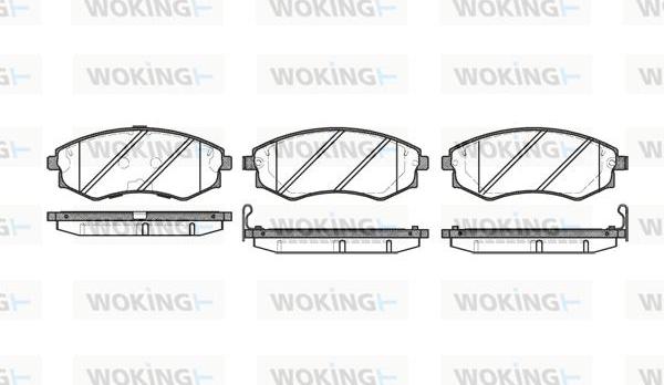 Woking P2183.42 - Kit pastiglie freno, Freno a disco autozon.pro