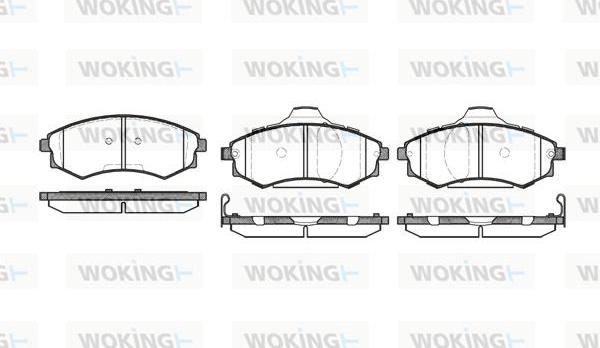 Woking P2183.05 - Kit pastiglie freno, Freno a disco autozon.pro