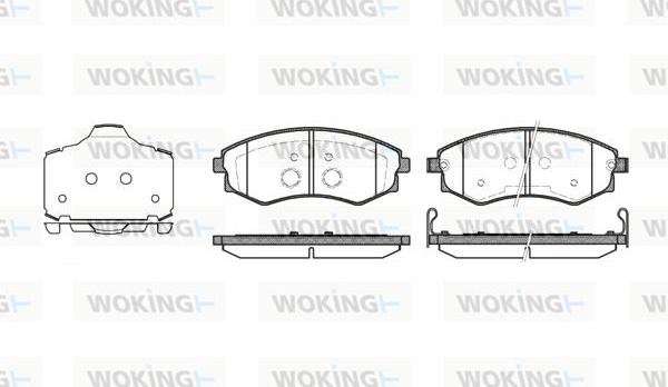 Woking P2183.03 - Kit pastiglie freno, Freno a disco autozon.pro