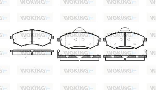 Woking P2183.82 - Kit pastiglie freno, Freno a disco autozon.pro