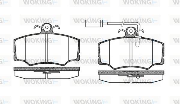 Woking P2123.02 - Kit pastiglie freno, Freno a disco autozon.pro