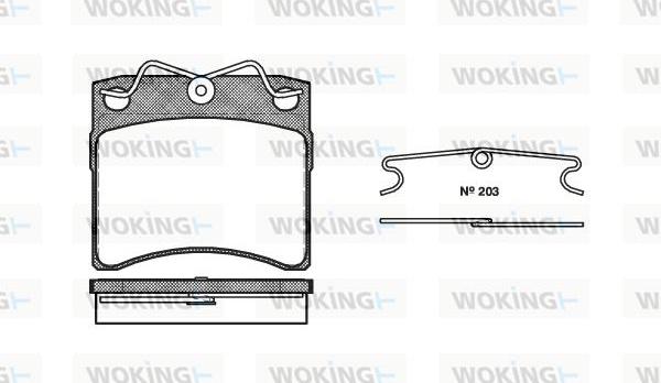 Woking P2853.00 - Kit pastiglie freno, Freno a disco autozon.pro