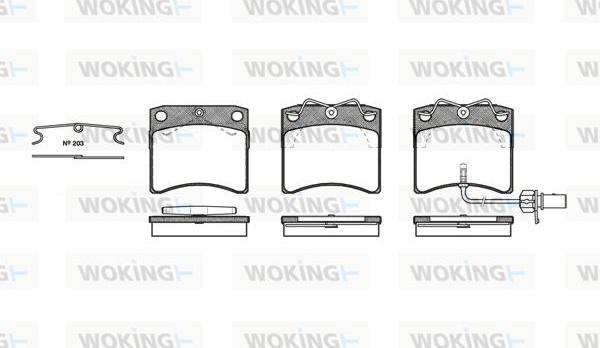 Woking P2853.11 - Kit pastiglie freno, Freno a disco autozon.pro