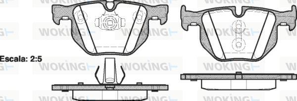 Woking P2813.61 - Kit pastiglie freno, Freno a disco autozon.pro