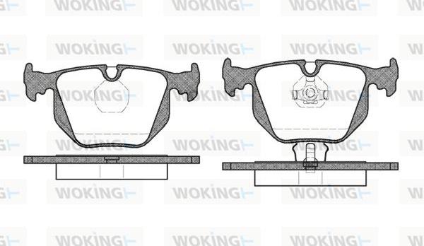 Woking P2813.00 - Kit pastiglie freno, Freno a disco autozon.pro