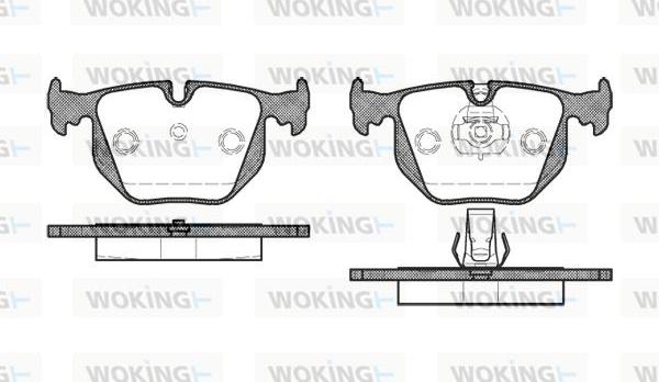 Woking P2813.30 - Kit pastiglie freno, Freno a disco autozon.pro