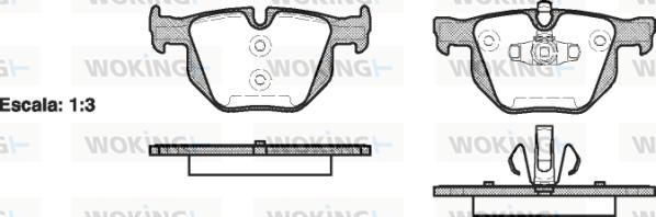 Woking P2813.70 - Kit pastiglie freno, Freno a disco autozon.pro