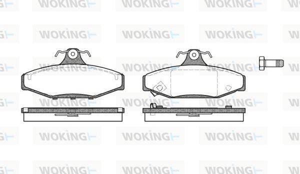 Woking P2353.12 - Kit pastiglie freno, Freno a disco autozon.pro