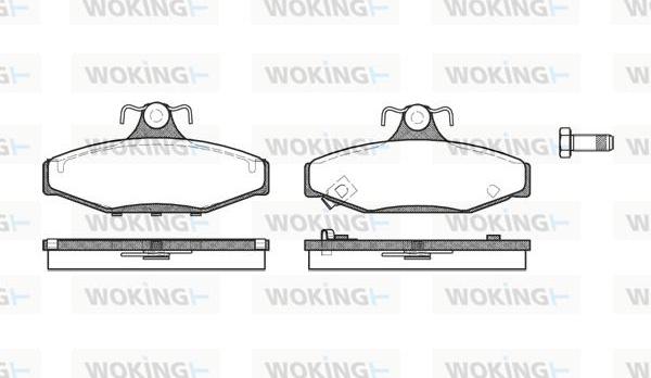 Woking P2353.22 - Kit pastiglie freno, Freno a disco autozon.pro