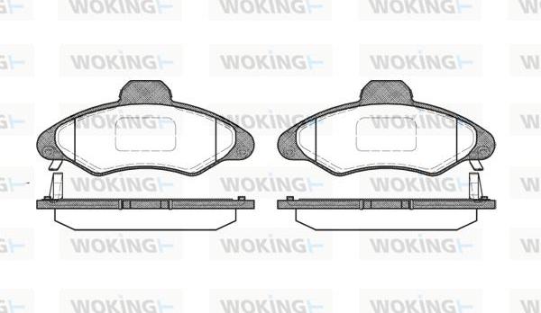 Woking P2313.04 - Kit pastiglie freno, Freno a disco autozon.pro