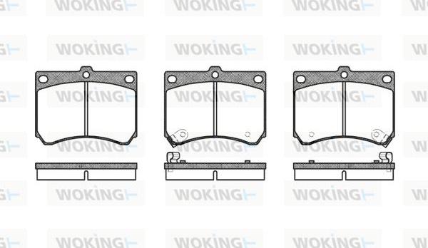 Woking P2333.02 - Kit pastiglie freno, Freno a disco autozon.pro