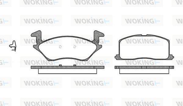 Woking P2323.02 - Kit pastiglie freno, Freno a disco autozon.pro