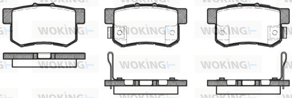 Woking P2253.52 - Kit pastiglie freno, Freno a disco autozon.pro