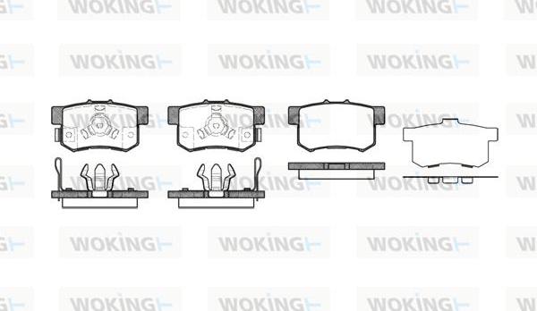 Woking P2253.04 - Kit pastiglie freno, Freno a disco autozon.pro