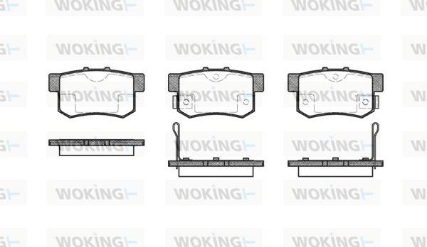 Woking P2253.02 - Kit pastiglie freno, Freno a disco autozon.pro