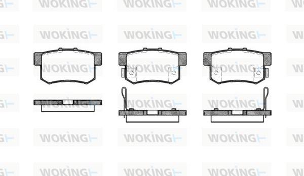 Woking P2253.12 - Kit pastiglie freno, Freno a disco autozon.pro