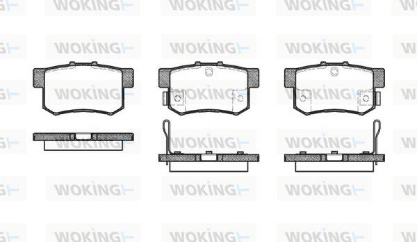 Woking P2253.32 - Kit pastiglie freno, Freno a disco autozon.pro