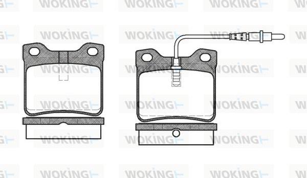 Woking P2213.02 - Kit pastiglie freno, Freno a disco autozon.pro